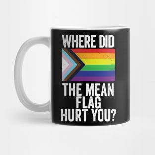 LGBTQIA+ Black Pride Where Did The Mean Flag Hurt You? Mug